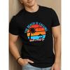European Size Men'S Tropical Beach Graphic T-Shirt - Plus Size Big & Tall Casual Short Sleeve Round Neck, All-Season Comfort Fit with Palm Tree