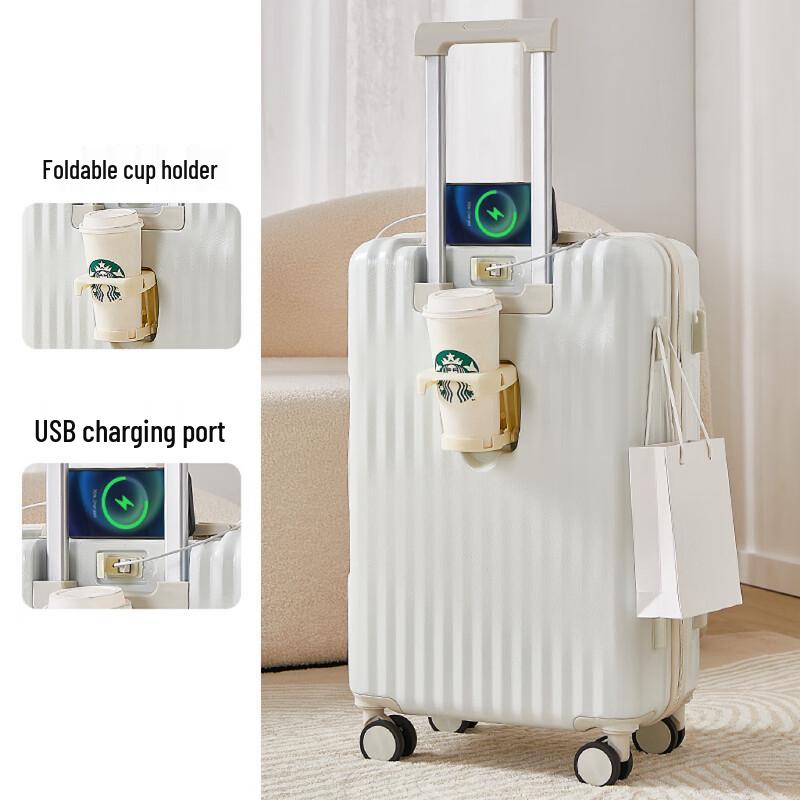 KarLot Women s Stylish Rechargeable Trolley Luggage 20 inch
