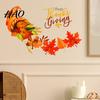 Thanksgiving Holiday Wall Decor Harvest Festival Stickers for Autumn Decor, PVC Cornucopia Pumpkins And Maple Leaves Decals, Fall Shops Peel