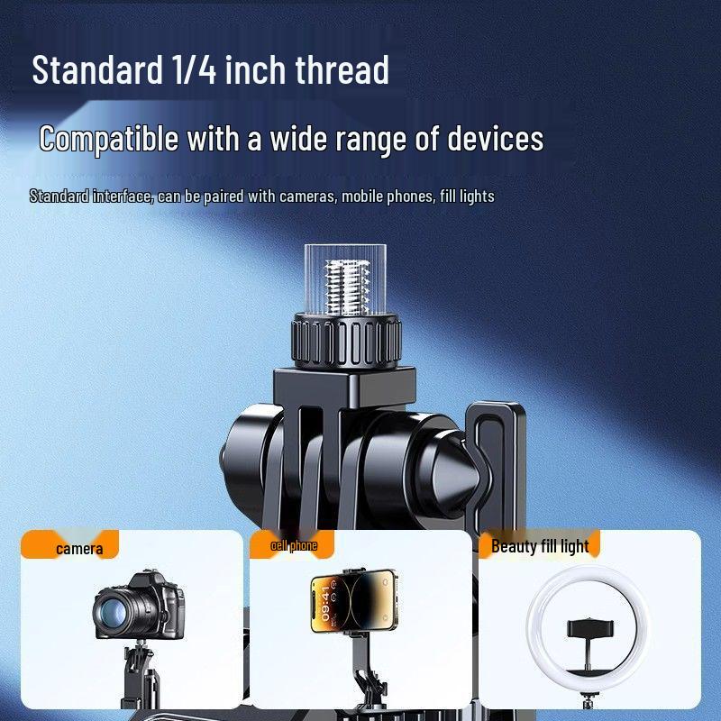 2025 Bluetooth Windproof Selfie Stick: 1.8m Folding, Rotating Mobile Holder with 360° Floor Stand
