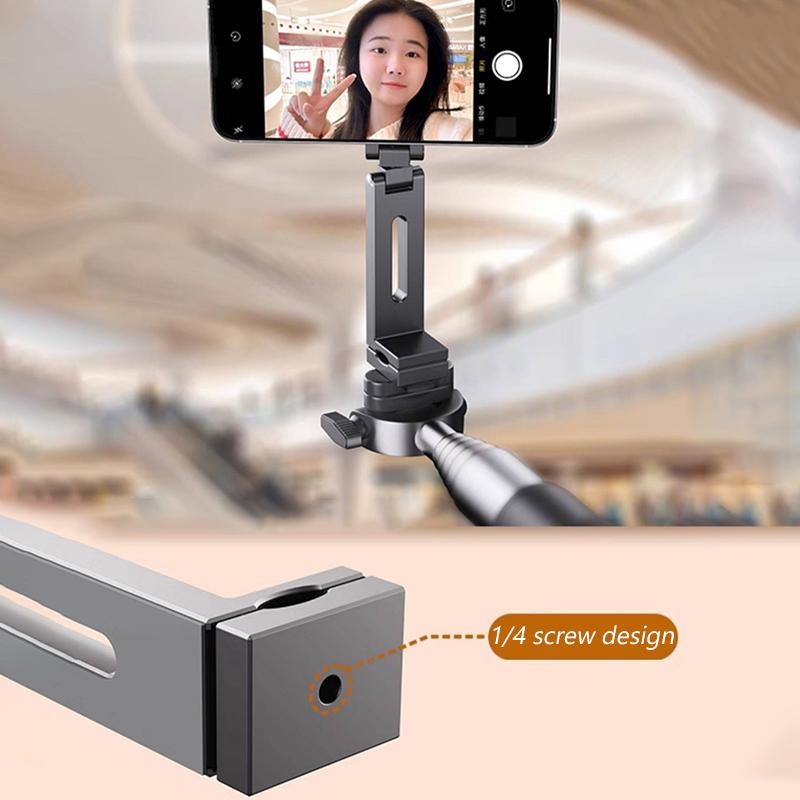 Foldable Phone Holder Magnetic Stand 360 Dual-sided Rotating Phone Clip Portable ABS Tripod Mobile Holder For Car Navigation