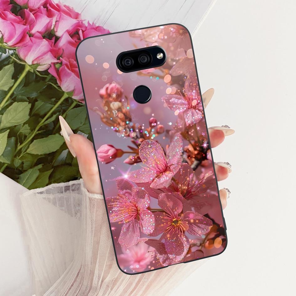 Para LG K40s 2019 Funda Nueva Moda Flor Mariposa Silicona Suave Mate Cubierta Para LG K40s K 40s Funda en LGK40s Paracho Protector