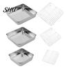 Roasting Pans Anti-deformed Baking Pan Unbreakable Stainless Steel Smooth Cookie Sheet Edges Square Food Plate Household Supplies