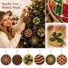 Kit de 6 Adornos Navideños, Decoración Colgante con Pegatina para Árbol de Navidad