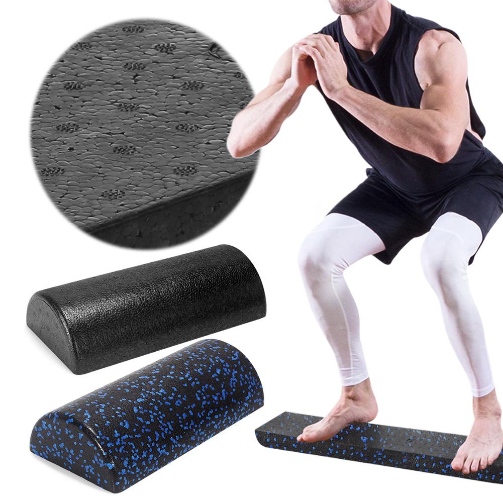Half-Round Yoga Roller Massage Roller High Density Semi-Circular Foam Roller Multi-Function Back Stretcher for Balance Training