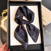 European American 70cm Small Square Imitation Silk Scarf - Printed Versatile Headscarf/Neck Protector