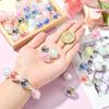 5/10/20pcs Sweet Candy Color Summer Fashion Colorful Rainbow Color Plated Glacier Beads Acrylic Through Hole Round Beads DIY Phone Chain