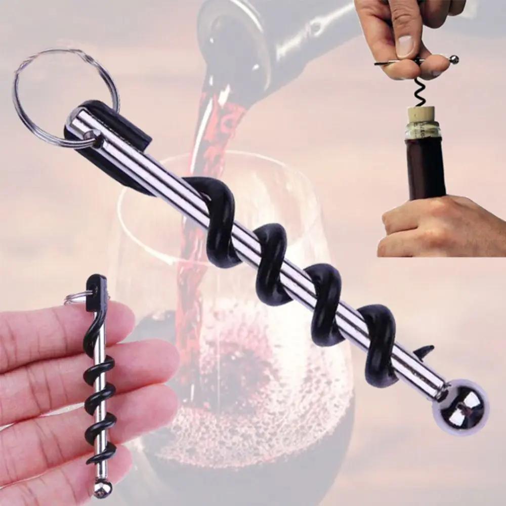 Bottle Opener Outdoor Mini Edc Cork Screw Red Wine Bottle Opener Keyring Tool Multi-Functional Camping Survival Equipment Tool