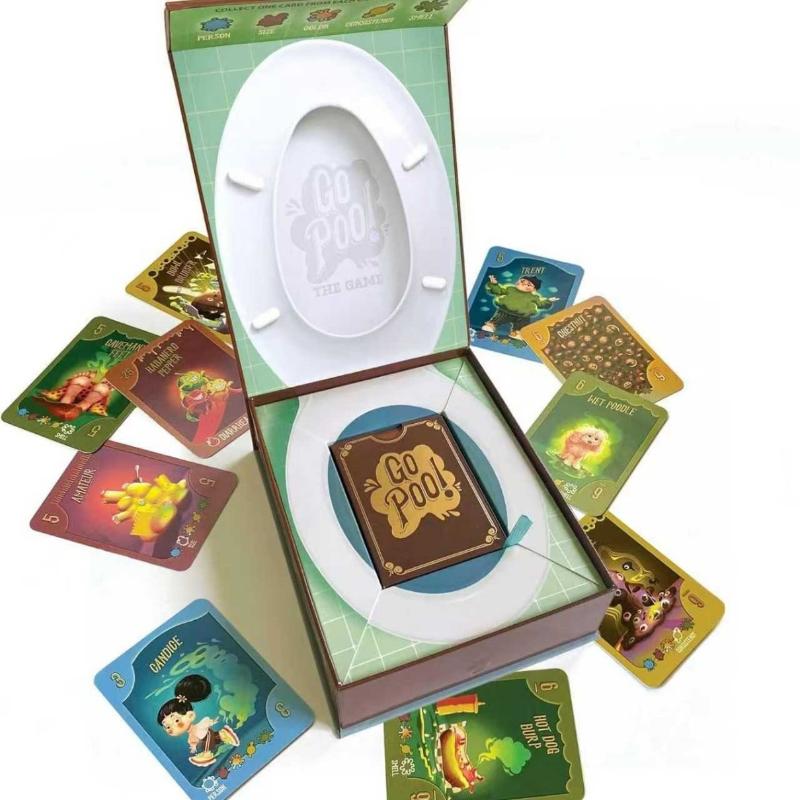 1 Set Go To The Toilet Party Game Hilarious Family Night Fun Toys With Collectible Laugh Cards Board Game For Family & Friends