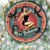 Retro Bettie Page Pinup Girl Round Metal Wall Art 8x8 Inch Home Office Decor