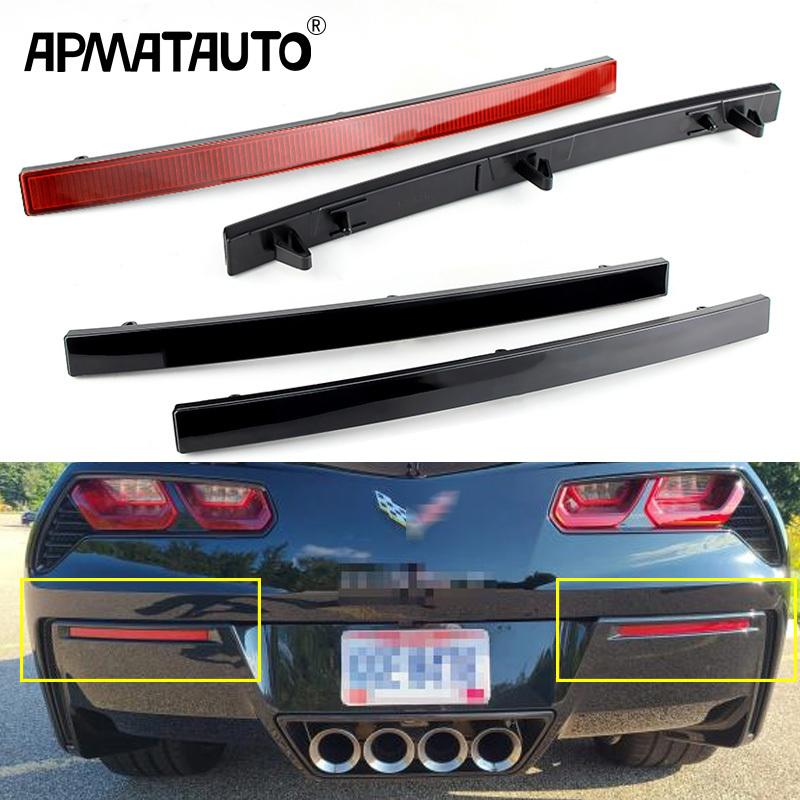2 Pezzi Per Chevrolet Corvette C7 2014-2019 Specifica OE 84031888, 84031887 Lenti Riflettori Paraurti Posteriori Sinistro Destro Lente Rossa