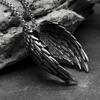 Stainless Steel Phoenix/Angel Wings Cross/Raven Pendant Necklace for Men and Women Vintage Viking Jewelry