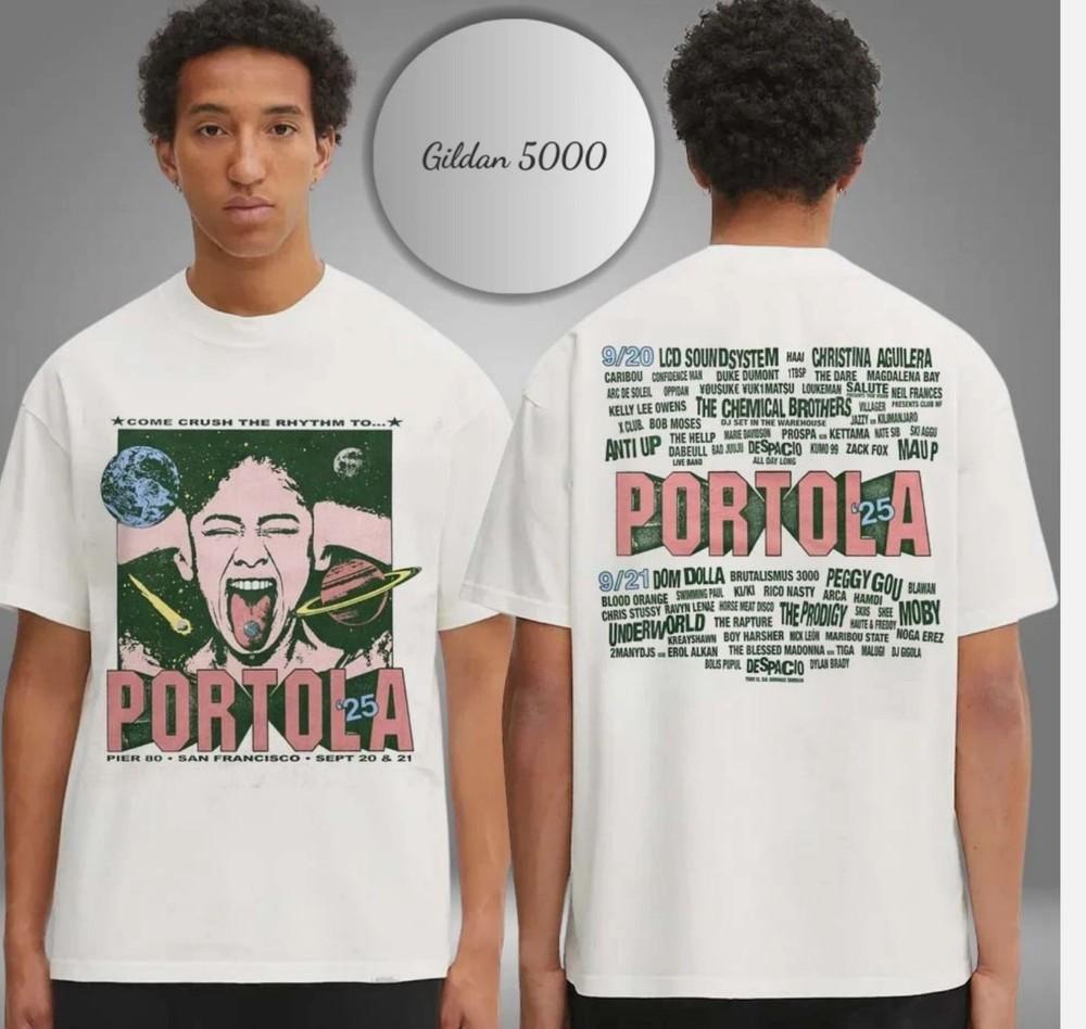 Portola Music Festival Crush The Rhythm Lineup T-Shirt Unisex T-Shirt XL