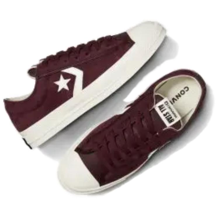 Converse Star Player 76 Suede Low Bloodstone Unisex Sneakers Red Egret Black A11532C
