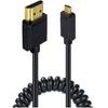 10.2Gbps Micros HDMIs To HDMIs Male Cable with Gold Plate Connectors for Superior Signal Performances and Durability