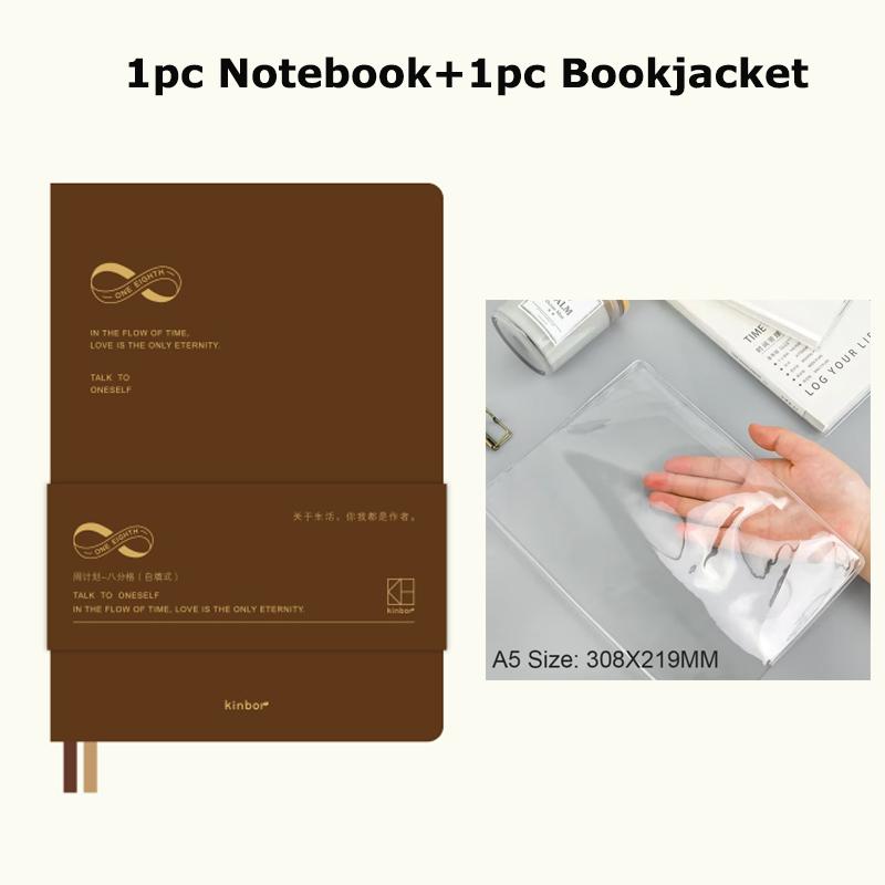 Kinbor A5 Undated Planner Soft PU Travelers Notebook Agenda Money Saving Book Break-even Checklist Todo Goal Stationery