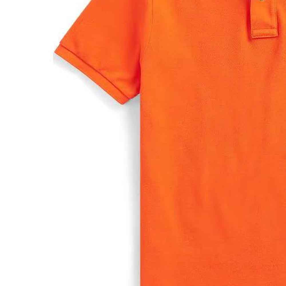 Polo Ralph Lauren Ss23 Solid Color Logo Embroidered Short Sleeve Polo Shirt Men Tops Orange 710794276-054