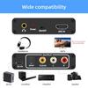 Audio Extractor Converter, 192KHz ARC Audio Extractor Output Optical SPDIF/Coaxial/RCA and 3.5mm Jack Stereo Adapter for HDTV Link To Soundbar