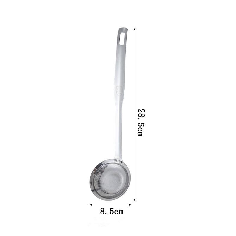 Stainless Steel Fine Mesh Fat Skimmer Spoon Strainer Fat Oil Skim Grease Foam Filter With Handle Kitchen Tool