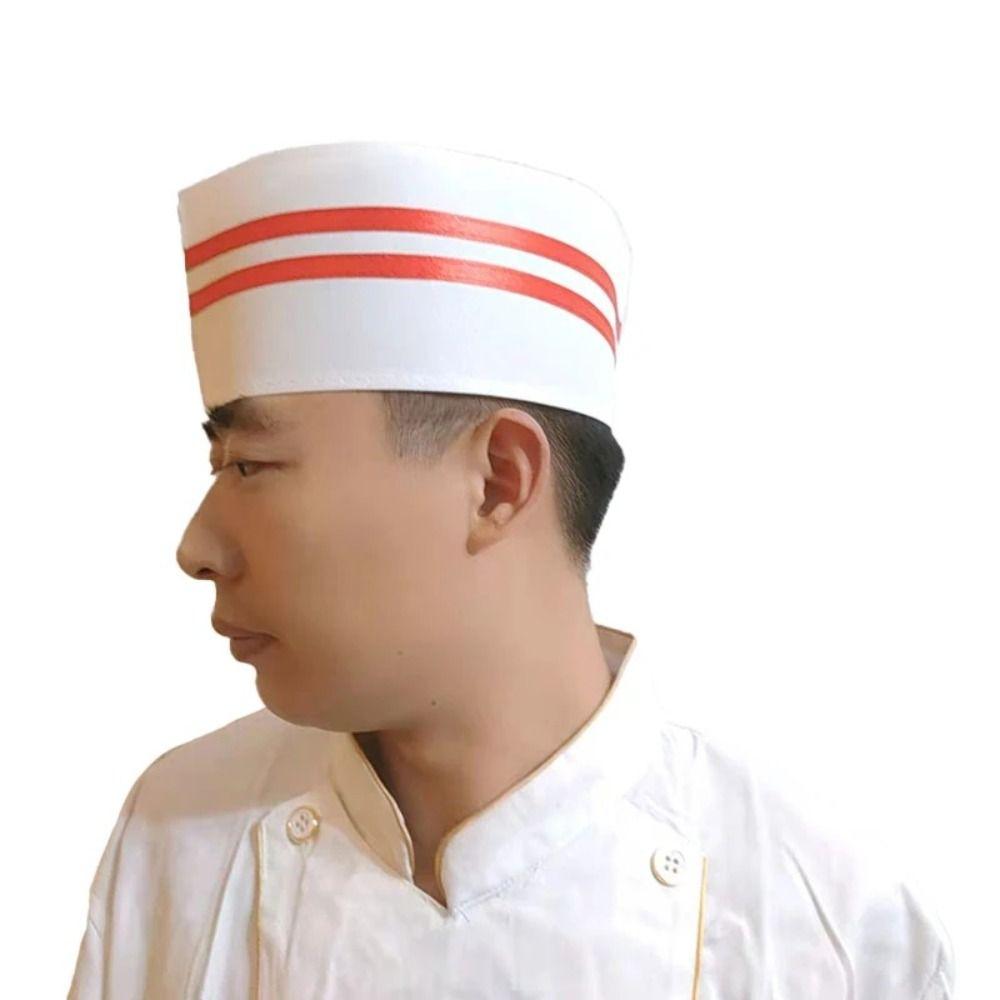 Flat Headwear Chef Hat Boat Shape Hotel Chef Hat Kitchen Forward Cap Catering Waiter Hat  Cafe