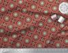 Soimoi Red Japan Crepe Satin Fabric Mandala Geometric Print Fabric by the Metre 42 Inch