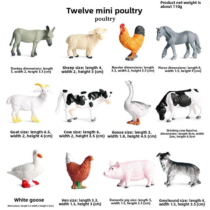 Mini Wild Animal Model Set With Plastic Figures For Educational Display And Collection