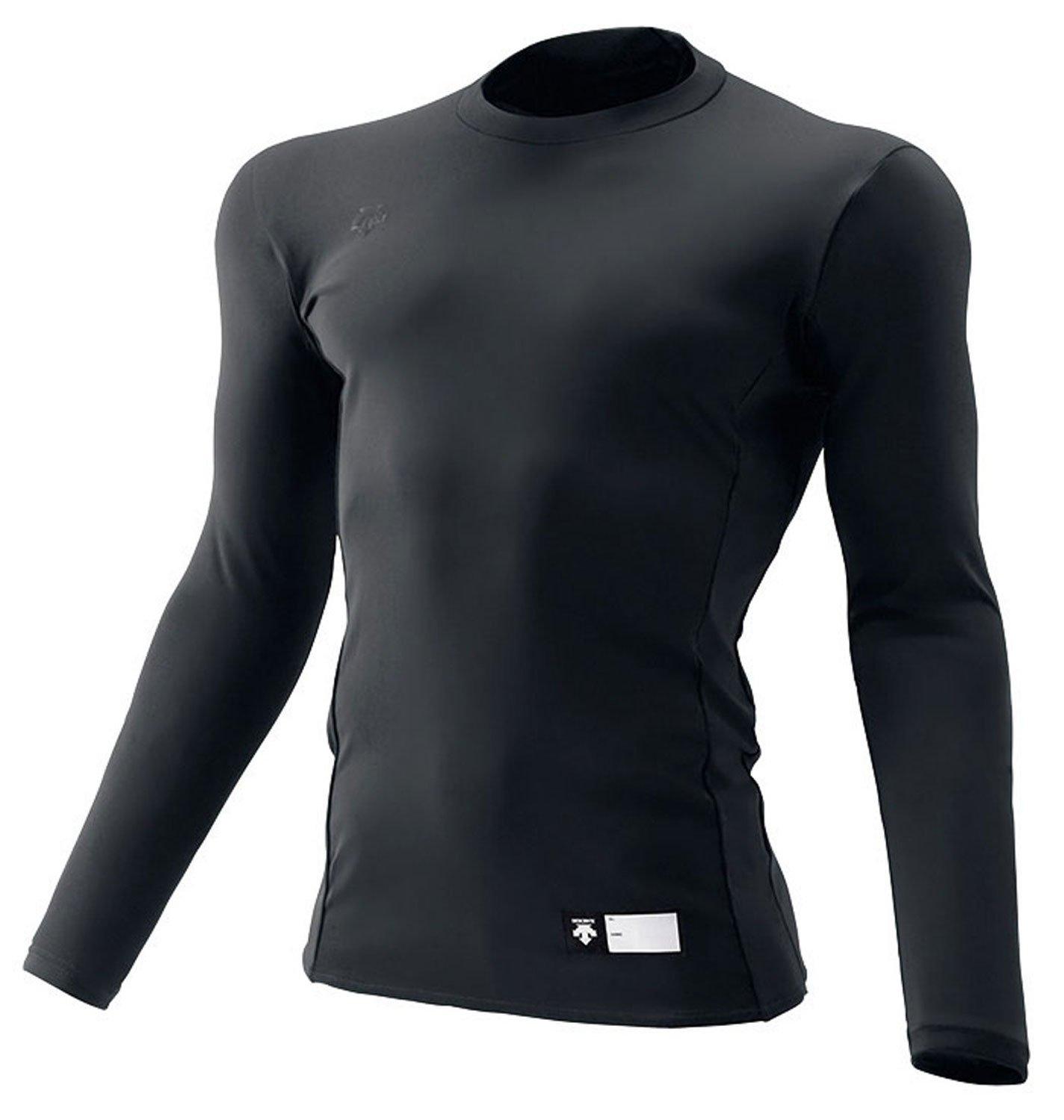 

DESCENTE Baseball Long Relax Fit Size STD751 Undershirt, Sleeve, Shirt, Black, L, чёрный