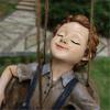 New Creative Forest Elf Walnut Cartoon Swing Boy Pendant Hand-painted Resin Pendant Garden Series Outdoor Creative Decoration