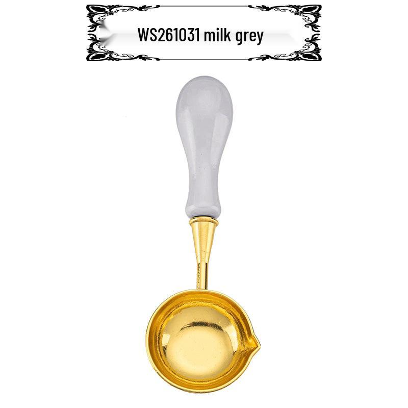 

European Retro Solid Wood Wax Seal Spoon Set