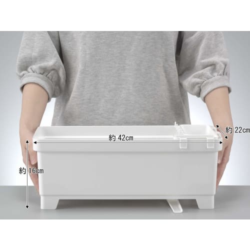 Inomata Chemical Plastic Dish Drainer, White, Approx. 22 X 42 X 16cm High, Separate Dish Drainer, Made In Japan, 0048