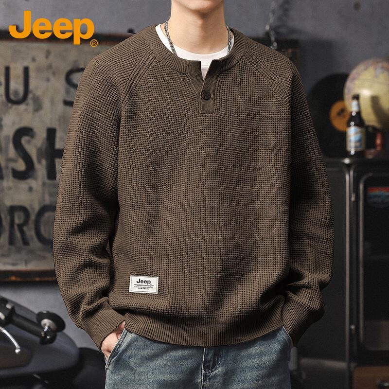 JEEP Men s V-Neck Knitted Sweater XL