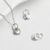 S925 Sterling Silver Heart Pendant Crystal Bracelet/Necklace DIY Charm
