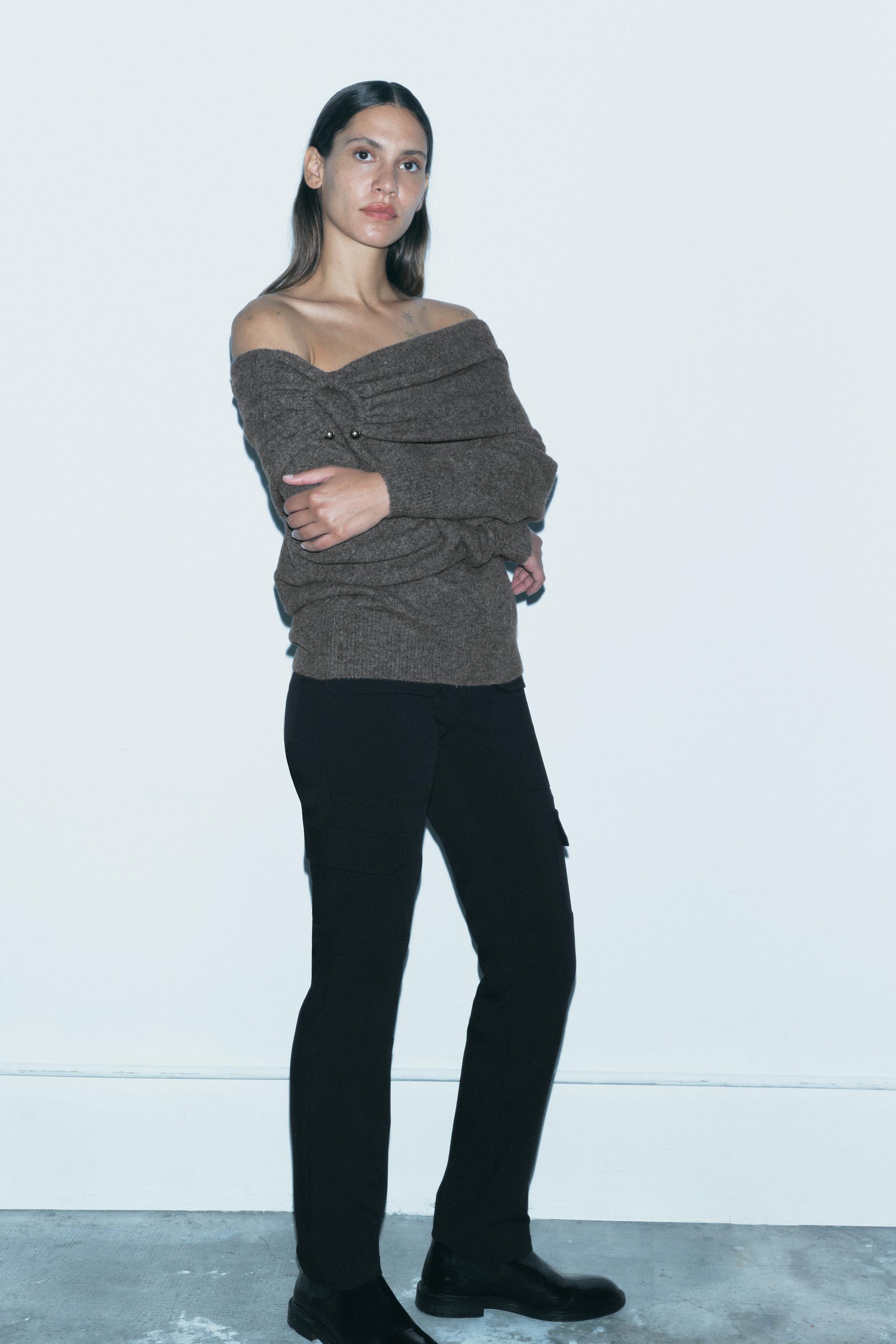 

ТРИКОТАЖНЫЙ СВИТЕР ДРАПИРОВАННЫЙ