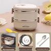 Zhishi Microwaveable Stainless Steel Insulated Lunch Box with Cutlery