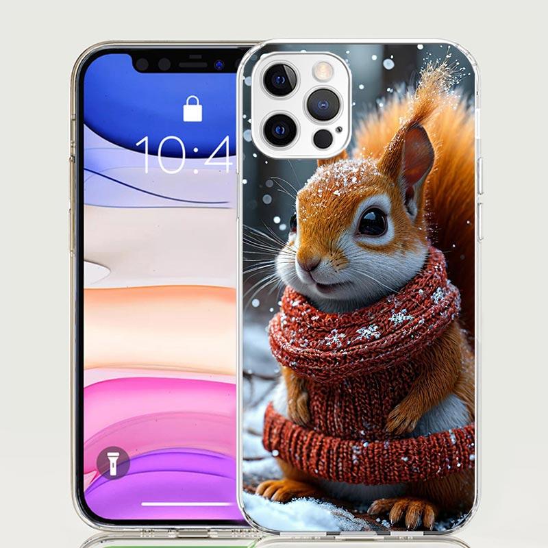 Animal Squirrel Phone Case for Apple iPhone 17 Air 16 15 Plus 14 + 13 Mini 12 11 Pro Max 7 8 SE 16Max Soft Shell Cover Coque 17