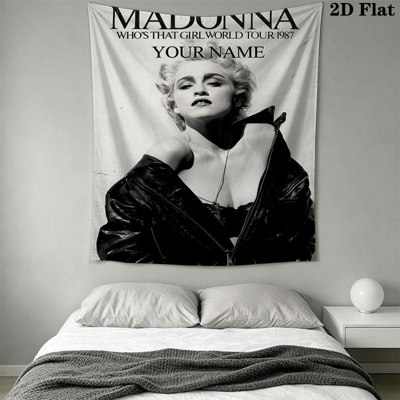 Custom Madonna Wall Hanging Printed Fabric Blanket Decorative Tapestries for Bedroom Living Room Home Decor