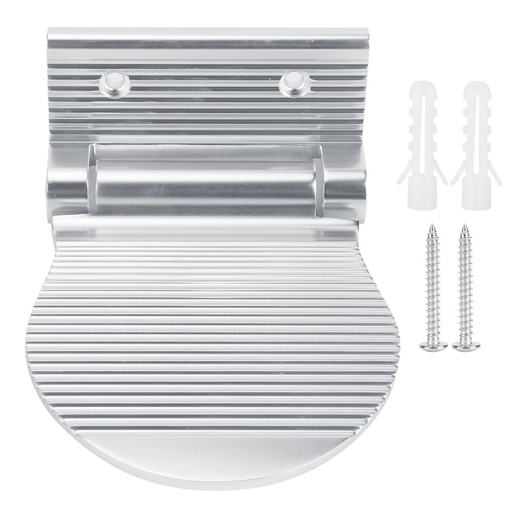 Fußstütze Wandmontage Raumaluminium Rutschfestes Fußpedal für Flur Eingangsbereich Badezimmer(Schwarz )