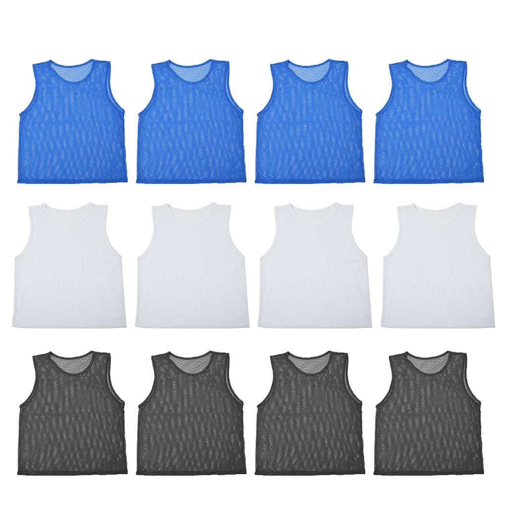 12pcs Outdoor Sports Vests Scrimmage Soccer Football Training Breathable Adults Jersey Football Player Training Vest