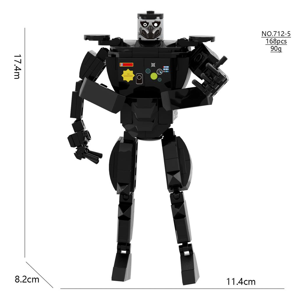 2024 Titan Drill Man MOC Skibidi Toilet Bausteine Set Mit Kette Kreatives DIY Bausteine Spielzeug Für Jungen Weihnachtsgeschenke