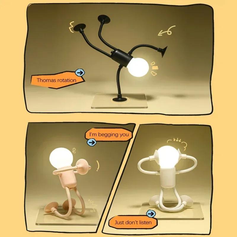 Funny Sportsman Changeable Shape Night Light Button Battery Desk Lamp For Bedroom Bathroom Hallway Kitchen Christmas Decorations