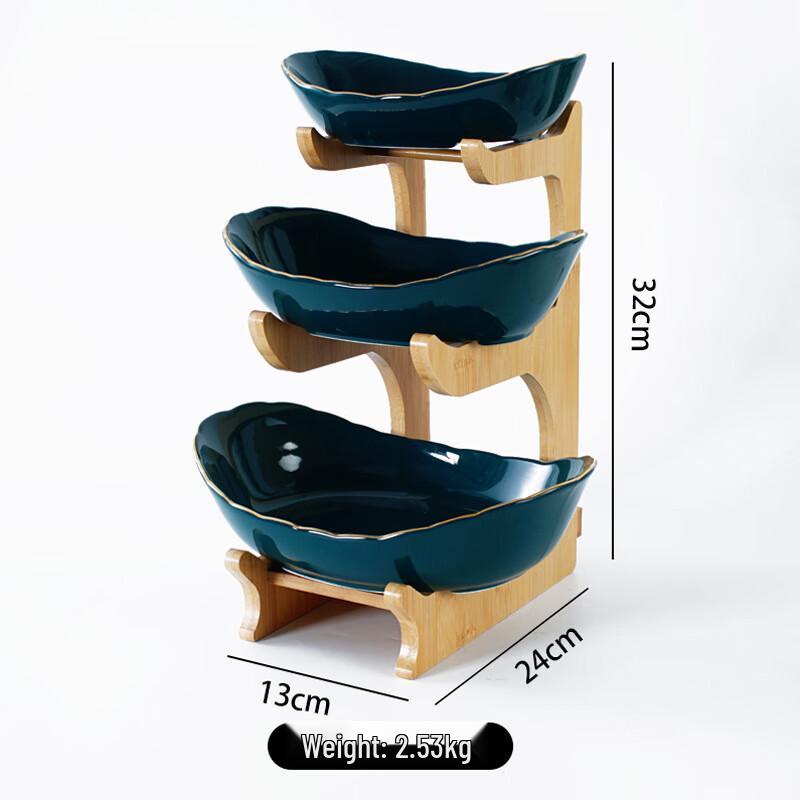 

Creative Nordic Style Three-Tier Ceramic Fruit Basket