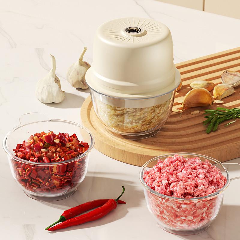 Electric Mini Garlic Masher & Meat Grinder - Automatic Kitchen Chopper