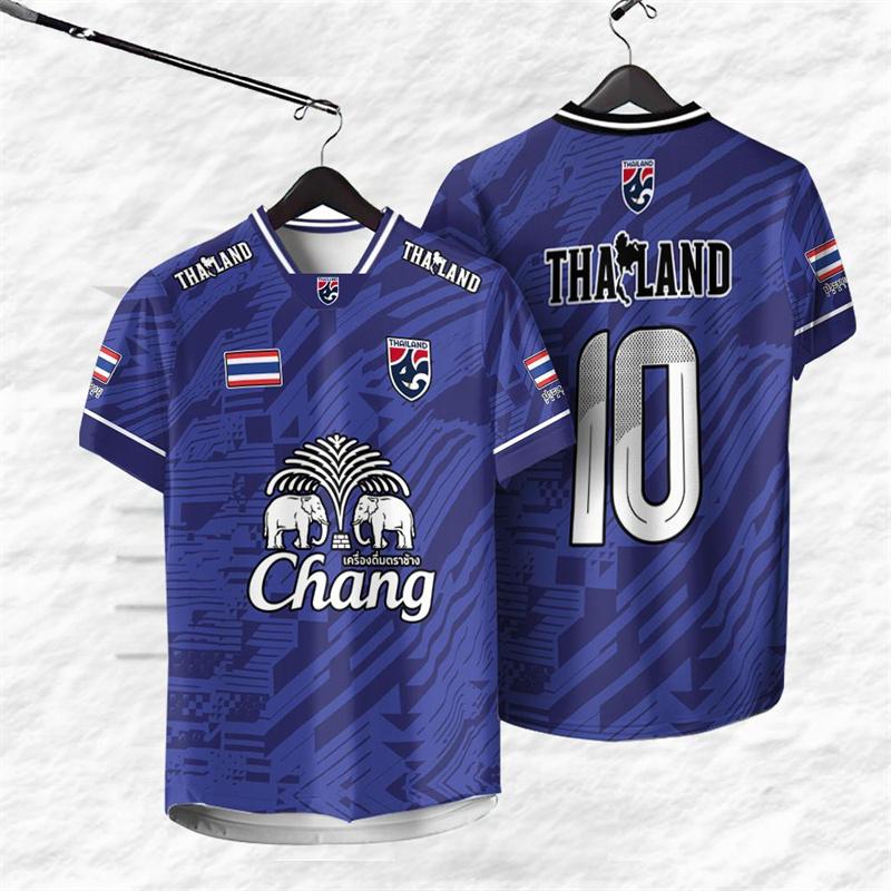 MDHAO xin nan zhuang  3D txu Thailand Nummer 10 Shirt T-shirt Voor Mannen Olifant Print Grafisch Korte Mouw Sport T-shirt Buiten Zomer Dagelijks Ademend T-shirt 4XL