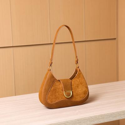Shoulder Bag Made of Suede a Niche Delicate and Versatile Crossbody Bag for Women Brown Shoulder Bags