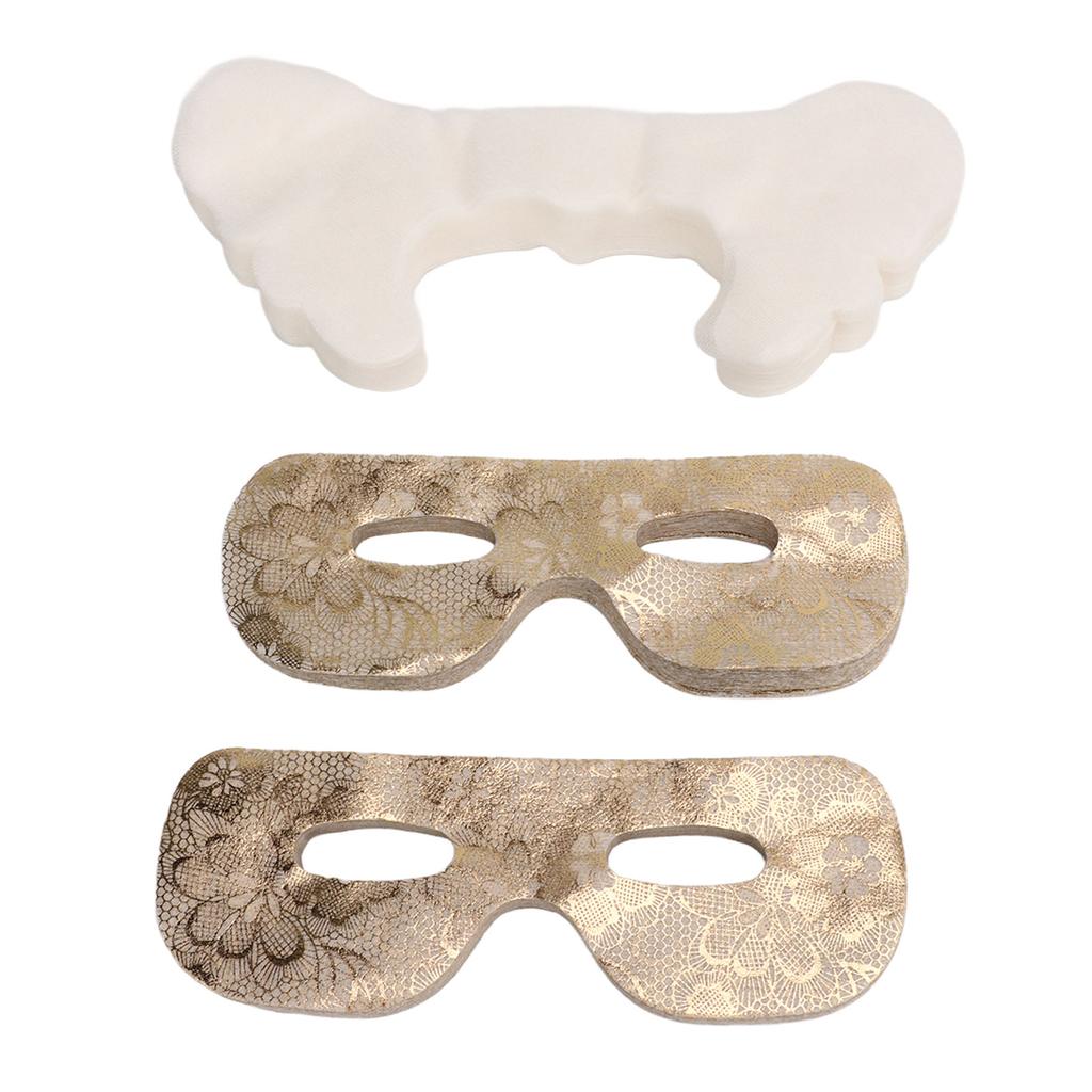 100pcs Soft Thin Flower Pattern Eye Mask Paper 100pcs Butterfly Shaped Cheek Mask Paper Sheet for Moisturizing
