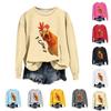 Women's Fashion Casual Long Sleeve Loose Printed Sweatshirt