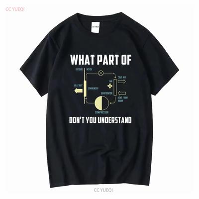 Funny HVAC Tech T Shirt For Men Technician S What Part Of Diagram Long Sleeves Vintage Washed Slightly Stretched Versatile