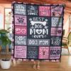 A Soft Fleece Blanket with a Patchwork Design for The Best Dog Mom