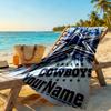 Dallas Customize Text Beach Towel Super Soft & Absorbent Ideal for Travel Outdoor Swim Pool Yoga Surf Camping Hiking Gym Gift Holiday