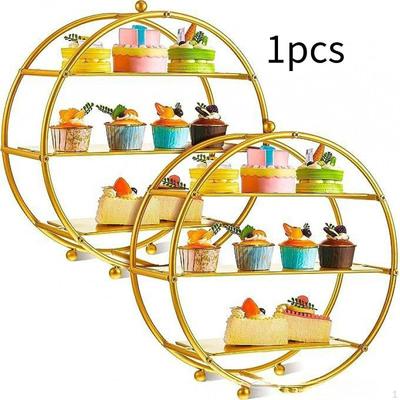3 Tiers Cupcake Stand Holder Treats Cookies Layered Serving Tray Cake for Events